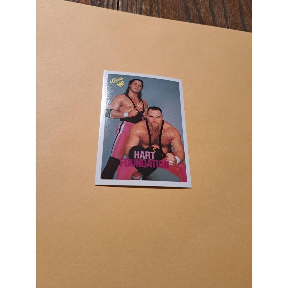 Vintage 1990 WWF The Hart Foundation Trading Card 38 Bret Hitman Hart Neidhart